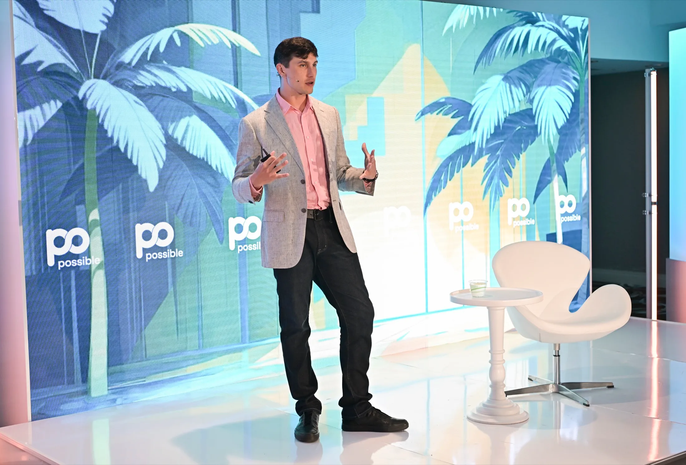 Alec Foster speaking at the POSSIBLE conference